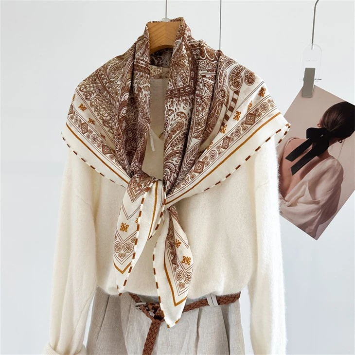 Heritage Paisley Australian Wool Square Scarf