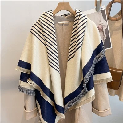 Checkerboard Winter Heavyweight Jacquard Shawl