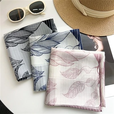 Pink Floral Silk Scarf