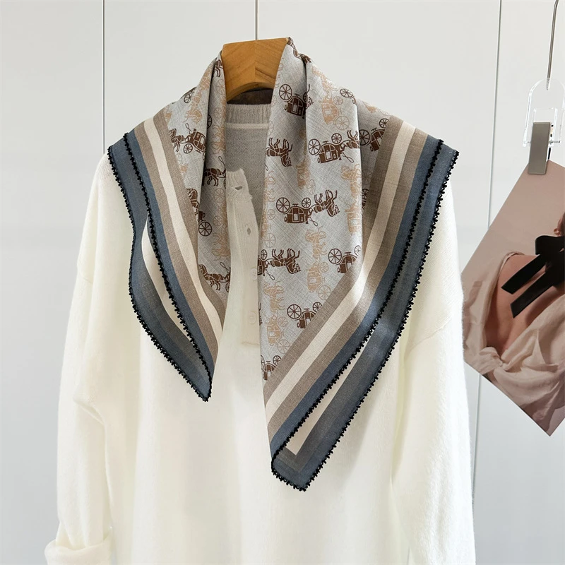 Wool Silk Blend Scarf